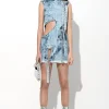 Marques ' Almeida Dresses | Denim | ACID WASH DENIM MANDARIN CUT OUT DRESS ACIDWASH