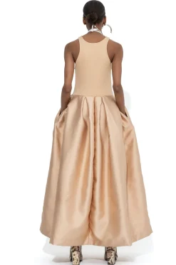 Marques ' Almeida Dresses | FULL SKIRT TANK TOP DRESS BEIGE