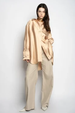 Marques ' Almeida Tops | Outerwear | OVERSHIRT BEIGE