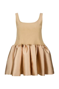 Marques ' Almeida Tops | SLEEVELESS PUFF HEM TOP BEIGE