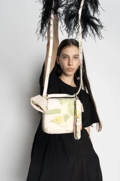 Marques ' Almeida Accessories | BIRD BROCADE WALLET BAG WITH FEATHER STRAP MULTICOLOUR