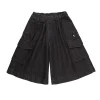 Marques ' Almeida Bottoms | DENIM OVERSIZED CARGO SHORTS BLACK