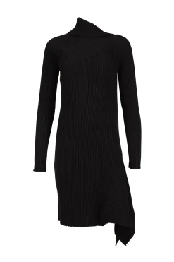 Marques ' Almeida Knitwear | Dresses | DRAPED NECK DRESS BLACK