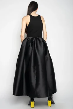 Marques ' Almeida Dresses | DRESS WITH TANK TOP SCOOPED BLACK