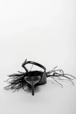 Marques ' Almeida Shoes | FEATHER SLING BACKS BLACK