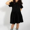 Marques ' Almeida Jersey | Dresses | GATHERED JERSEY T-SHIRT DRESS BLACK