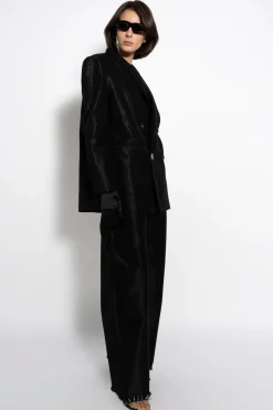 Marques ' Almeida Denim | Outerwear | LUREX OVERSIZED BLAZER BLACK