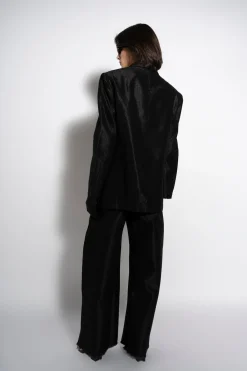 Marques ' Almeida Denim | Outerwear | LUREX OVERSIZED BLAZER BLACK