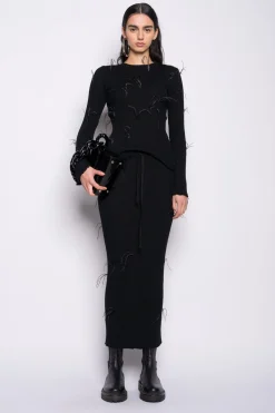 Marques ' Almeida Tops | Knitwear | MERINO CREW NECK TOP BLACK
