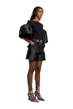 Marques ' Almeida Bottoms | MIKADO SHORTS WITH BELT BLACK