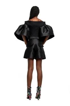 Marques ' Almeida Bottoms | MIKADO SHORTS WITH BELT BLACK
