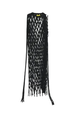 Marques ' Almeida Dresses | Knitwear | NET LONG DRESS BLACK