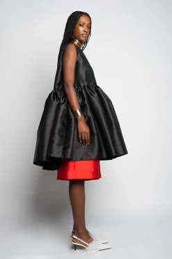 Marques ' Almeida Dresses | Dresses | SHORT SLEEVELESS PUFF DRESS BLACK
