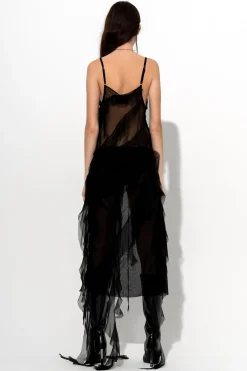 Marques ' Almeida Tops | Tops | SILK STRAP TOP BLACK