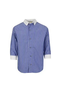 Marques ' Almeida Tops | AND WHITE STRIPED LOOSE SHIRT BLUE