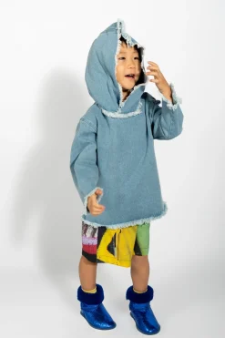 Marques ' Almeida Tops | Outerwear | DENIM CLASSIC HOODIE BLUE