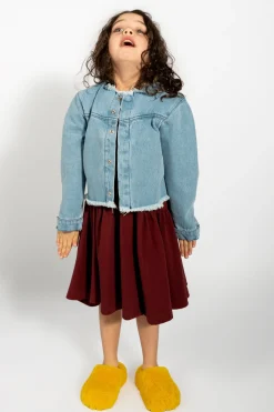 Marques ' Almeida Outerwear | DENIM COLLARLESS JACKET BLUE