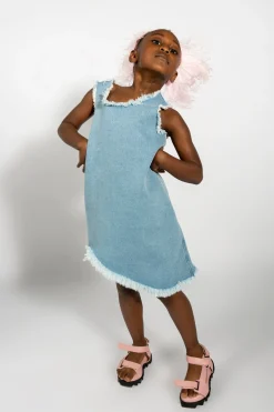 Marques ' Almeida Dresses | DENIM SLEEVELESS DRESS BLUE