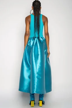 Marques ' Almeida Dresses | DRESS WITH TANK TOP SCOOPED BLUE