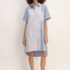 Marques ' Almeida Dresses | M'a X Everlane | PATCHWORK SHIRT DRESS BLUE