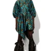 Marques ' Almeida Dresses | Dresses | ZEBRA BROCADE BALLOON SLEEVE DRESS BLUE
