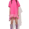 Marques ' Almeida Tops | Dresses | BRIGHT PINK FEATHER HEM T-SHIRT DRESS BRIGHTPINK
