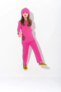 Marques ' Almeida Knitwear | Bottoms | BRIGHT PINK MERINO KNIT TROUSERS BRIGHTPINK