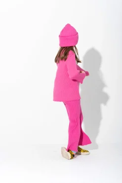 Marques ' Almeida Knitwear | Bottoms | BRIGHT PINK MERINO KNIT TROUSERS BRIGHTPINK
