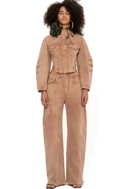 Marques ' Almeida Bottoms | Denim | BOYFRIEND TROUSERS BROWN