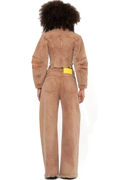 Marques ' Almeida Bottoms | Denim | BOYFRIEND TROUSERS BROWN