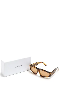 Marques ' Almeida Accessories | TORTOISE ANGULAR FRAME SUNGLASSES BROWN