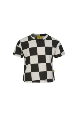 Marques ' Almeida Tops | CHECK T-SHIRT BLACKWHITE