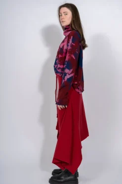 Marques ' Almeida Knitwear | Bottoms | CLASSIC M'A MERINO SKIRT IN RED