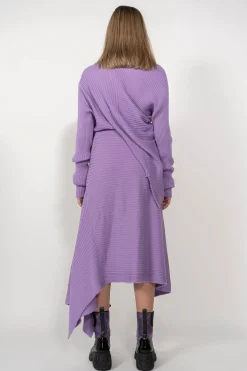 Marques ' Almeida Knitwear | Bottoms | CLASSIC M'A MERINO SKIRT IN LILAC