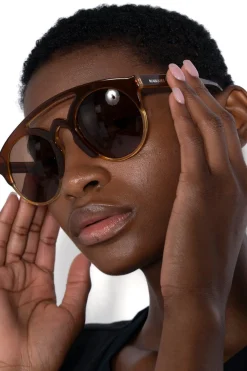 Marques ' Almeida Accessories | DARK BRIDGED SUNGLASSES BROWN