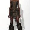 Marques ' Almeida Bottoms | Bottoms | DARK MULTI POCKET MINI SKIRT BROWN