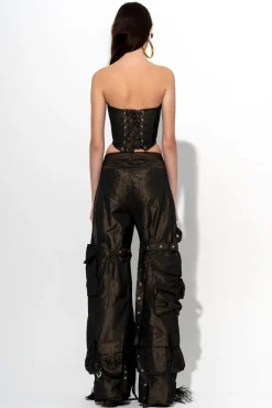 Marques ' Almeida Tops | Tops | DARK SHAPED CORSET BROWN
