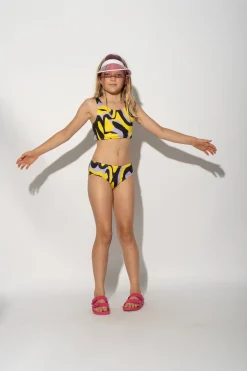 Marques ' Almeida Swimwear | DARK WAVY PRINT BIKINI SET MULTICOLOUR