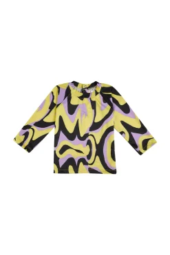 Marques ' Almeida Jersey | Tops | DARK WAVY PRINT LONG SLEEVE TOP MULTICOLOUR