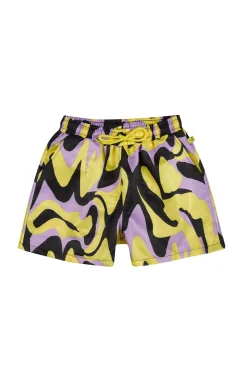 Marques ' Almeida Swimwear | Jersey | DARK WAVY PRINT SWIM SHORT MULTICOLOUR