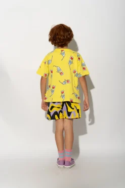 Marques ' Almeida Swimwear | Jersey | DARK WAVY PRINT SWIM SHORT MULTICOLOUR