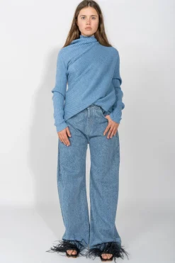 Marques ' Almeida Bottoms | Denim | DENIM BOYFRIEND TROUSERS BLUE