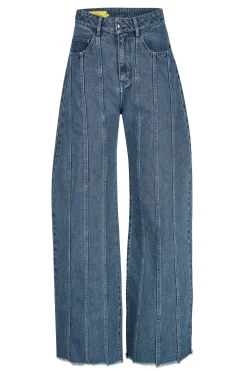 Marques ' Almeida Denim | Bottoms | DENIM BOYFRIEND TROUSERS WITH SEAM LINES BLUE