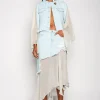 Marques ' Almeida Outerwear | Denim | DENIM CHIFFON FITTED JACKET LIGHTBLUE