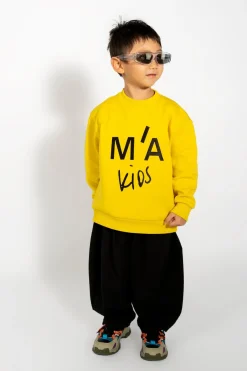 Marques ' Almeida Outerwear | Tops | EMBROIDERED CREW NECK IN YELLOW