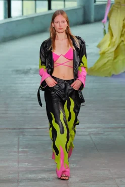Marques ' Almeida Outerwear | Outerwear | FLAMES BIKER JACKET MULTICOLOUR