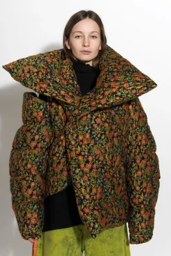 Marques ' Almeida Outerwear | FLORAL BROCADE M'A PUFFER JACKET MULTICOLOUR