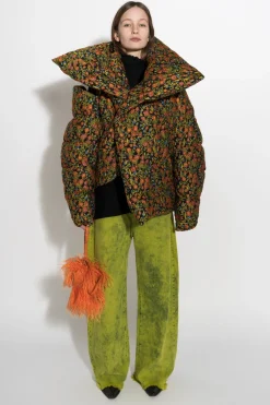 Marques ' Almeida Outerwear | FLORAL BROCADE M'A PUFFER JACKET MULTICOLOUR