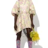 Marques ' Almeida Dresses | Dresses | FLOWER BROCADE BALLOON SLEEVE DRESS LIGHTGREEN