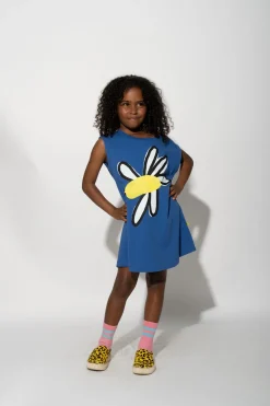 Marques ' Almeida Jersey | Dresses | FLOWER PRINT T-SHIRT DRESS NAVY